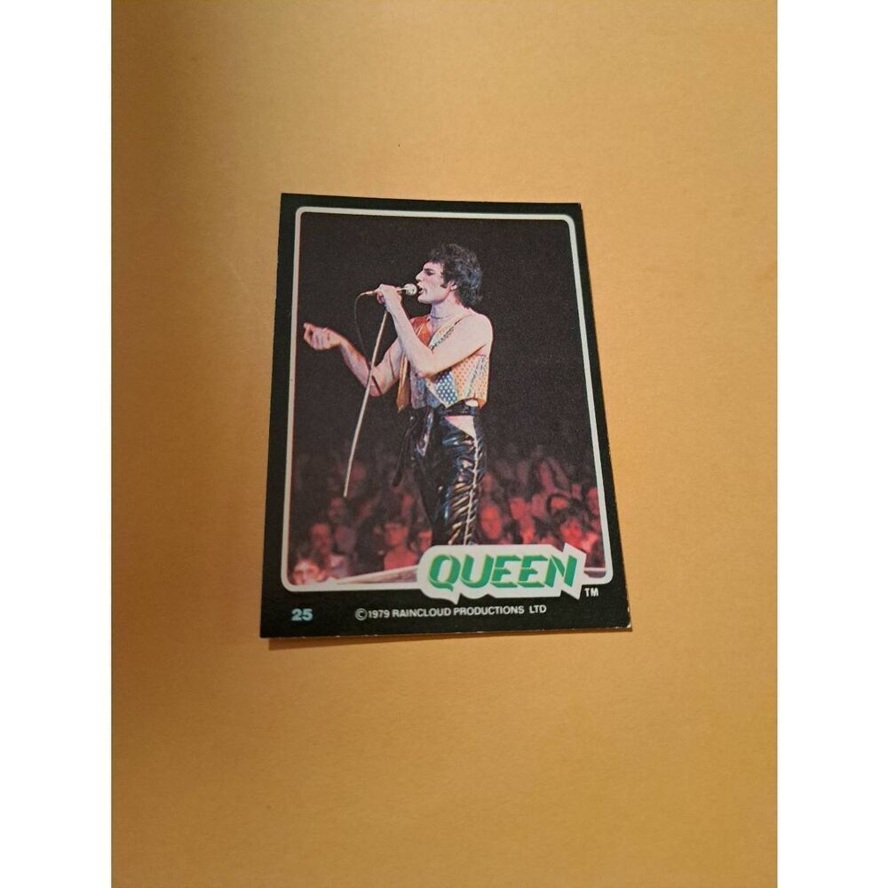 Vintage 1979 Raincloud Productions Queen Trading Card #25 Rock Band Memorabilia